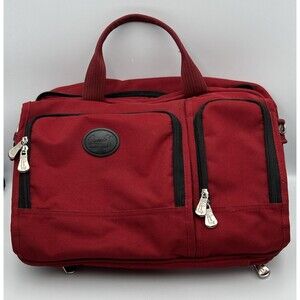 Vintage Ricardo Beverly Hills Red Hanging Travel Makeup Cosmetic Toiletry Bag